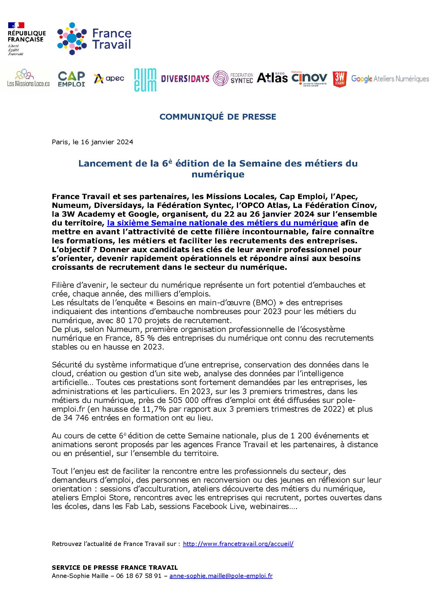 Téléchargez le document Semaine des métiers du numérique(pdf, 555.81 KB) (Nouvelle fenêtre)